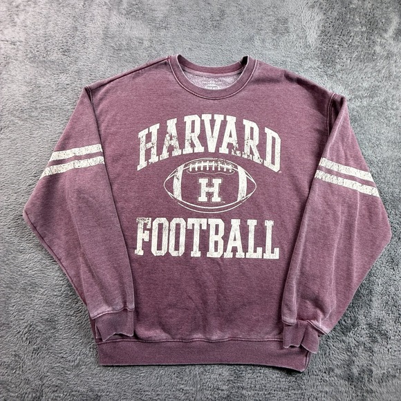 Other - Harvard University Football Sweatshirt Men's L Crimson Red Fleece College NCAA